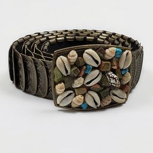 Vintage Multicolor Shell and Stone Belt